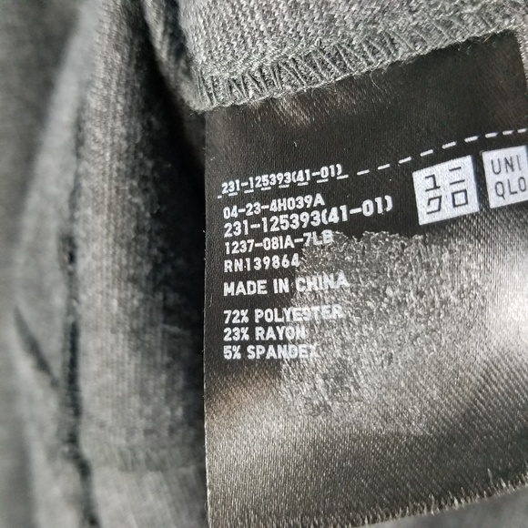Uniqlo Dress Sz L Charcoal Gray - Picture 4 of 4